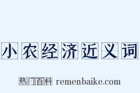小农经济近义词是什么意思的图片